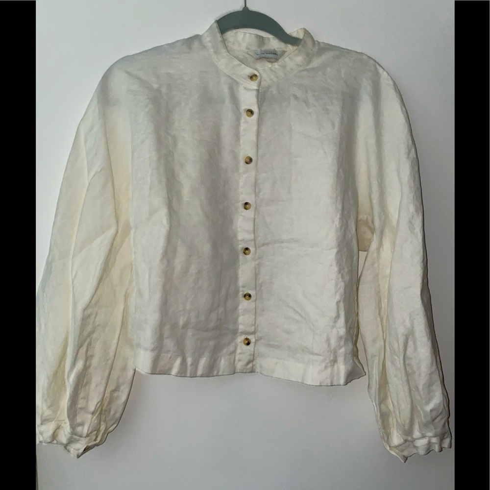 Club Monaco Ballon Sleeve Top